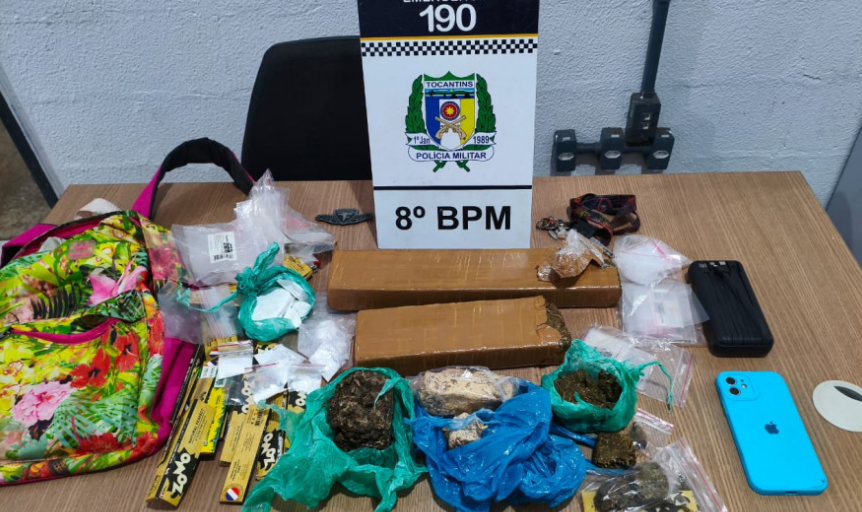 PM prende homem e apreende mais de dois quilos de entorpecentes em Paraíso do Tocantins